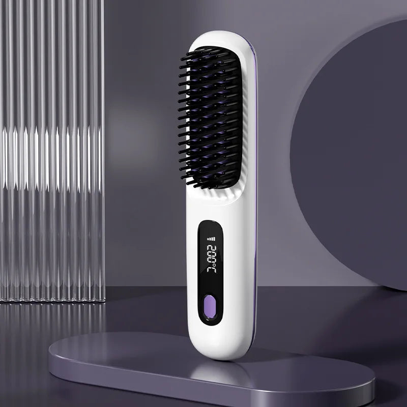 Cordless Heated Hair Straightening Brush