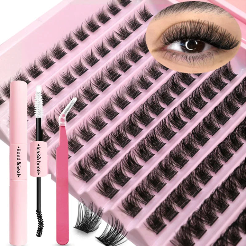 DIY Individual Cluster Lash Extension Kit – Wispy Mixed-Length Lashes