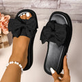 New Women Slippers Summer Platform Slippers Bow Holiday Beach Shoes Women Soft Non-Slip Soles Lightweight Sandals Slides Women