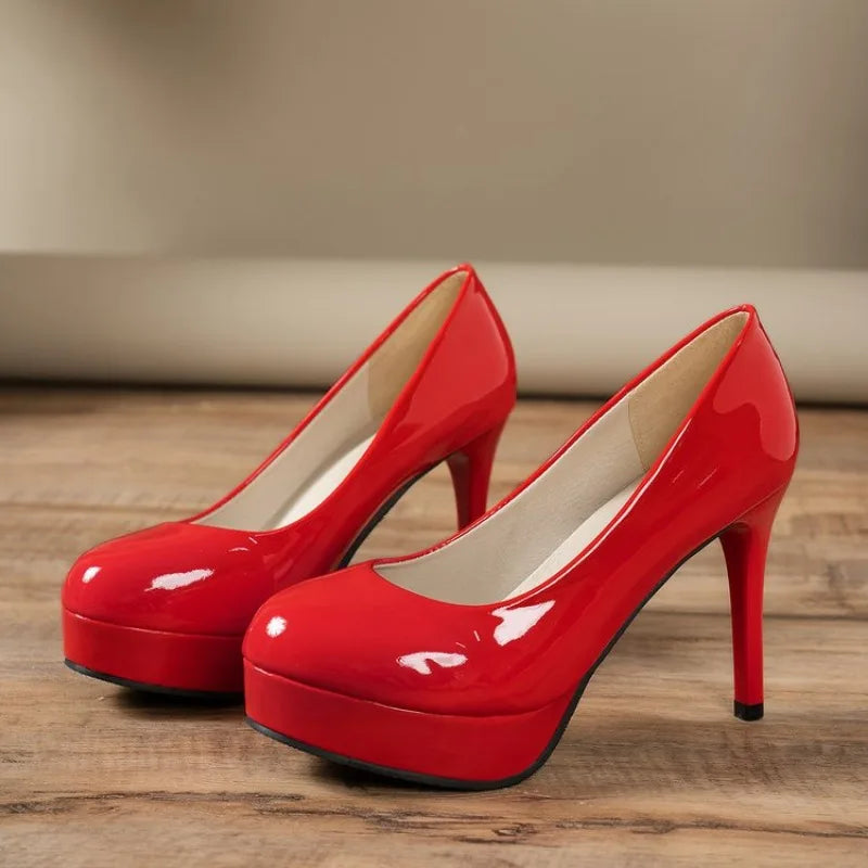 Women’s Platform Stiletto Pumps Round Toe High Heels