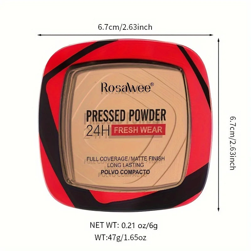 Matte Full Coverage Pressed Powder Foundation with Puff