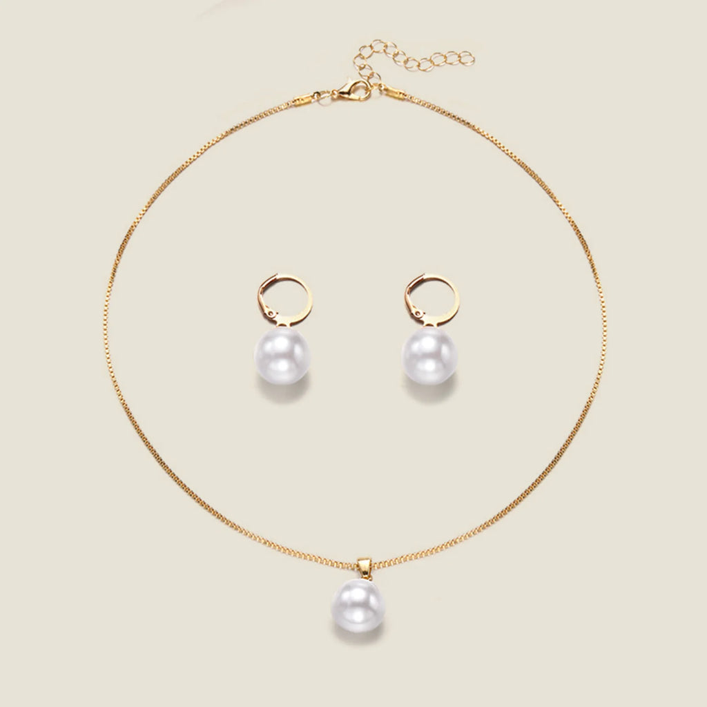 Elegant Teardrop Necklace & Earrings Jewelry Set