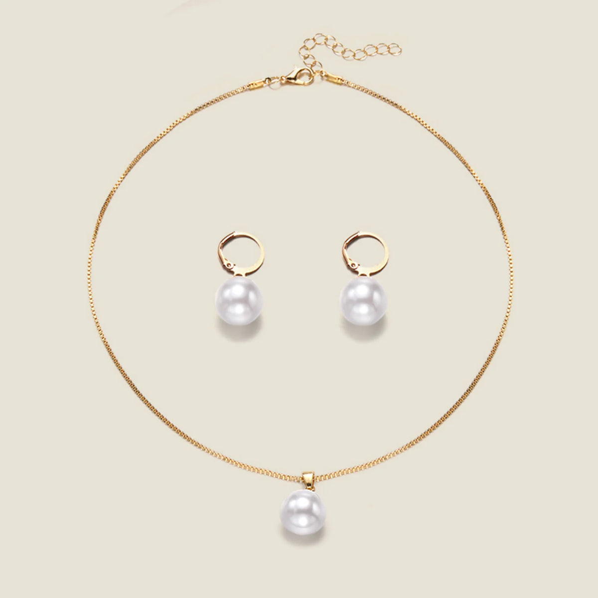 Elegant Teardrop Necklace & Earrings Jewelry Set