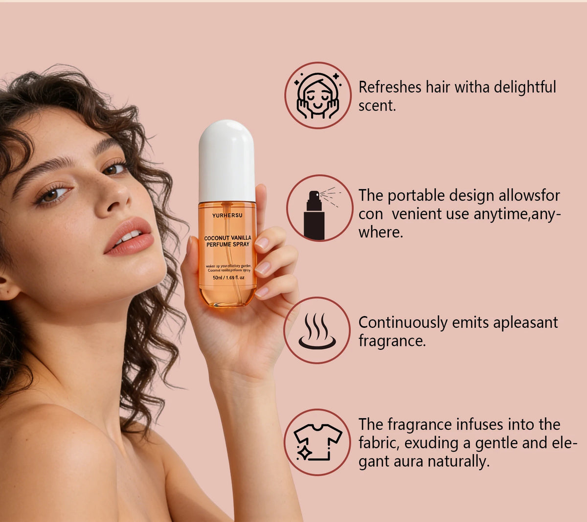 Vanilla Coconut Perfume Spray – Warm Gourmand Fragrance
