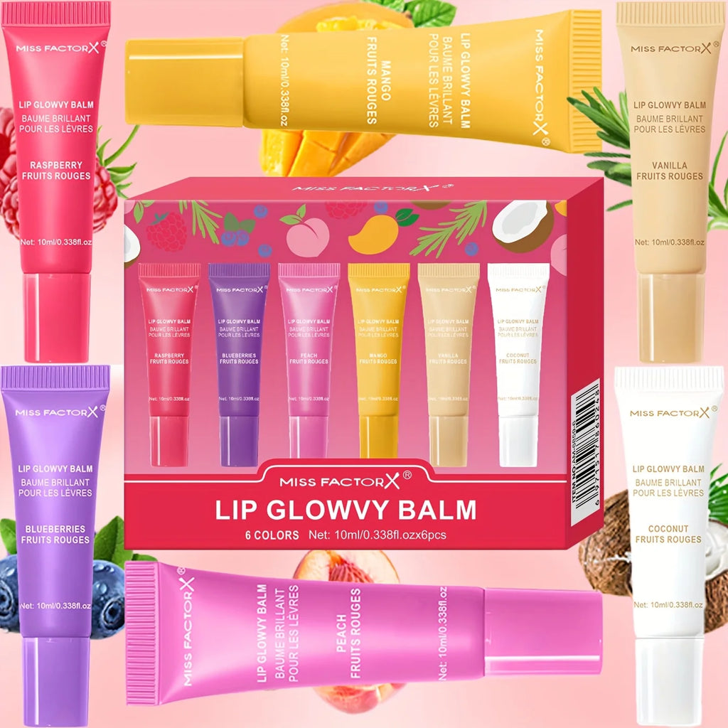 Fruit Glow Hydrating Lip Oil Set – 6 Pieces