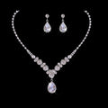 Elegant Teardrop Necklace & Earrings Jewelry Set