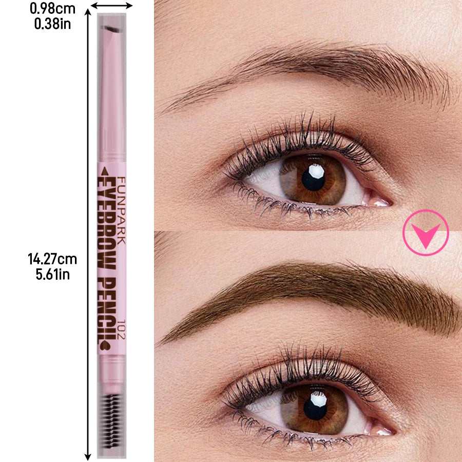2-in-1 Waterproof Eyebrow Pencil with Spoolie – 5 Shades