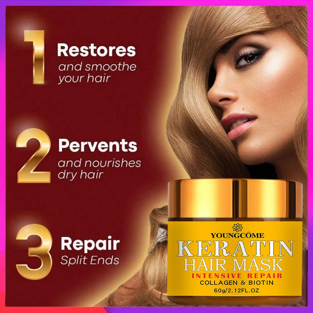 Keratin & Biotin Nourishing Hair Mask – Deep Conditioning Treatment