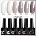 6-Piece Coffee Brown Gel Nail Polish Set UV/LED Soak-Off Nail Colors