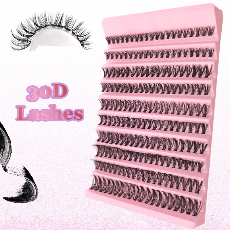 DIY Individual Cluster Lash Extension Kit – Wispy Mixed-Length Lashes