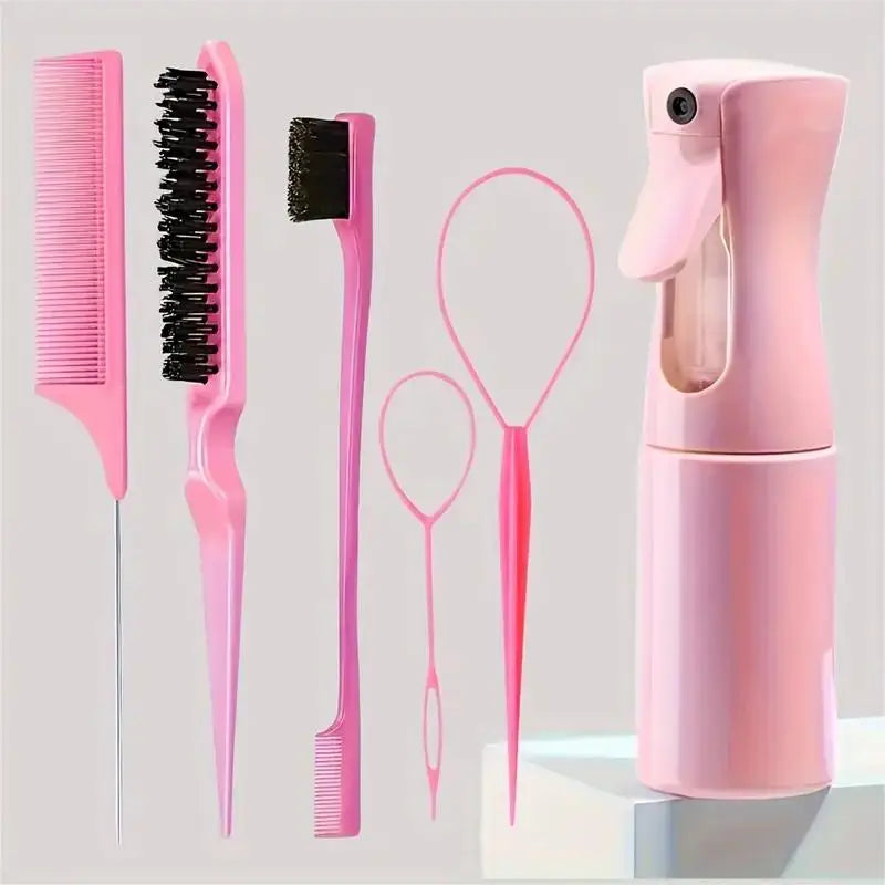 Complete 6-Piece Hair Styling, Braiding & Detangling Tool Set