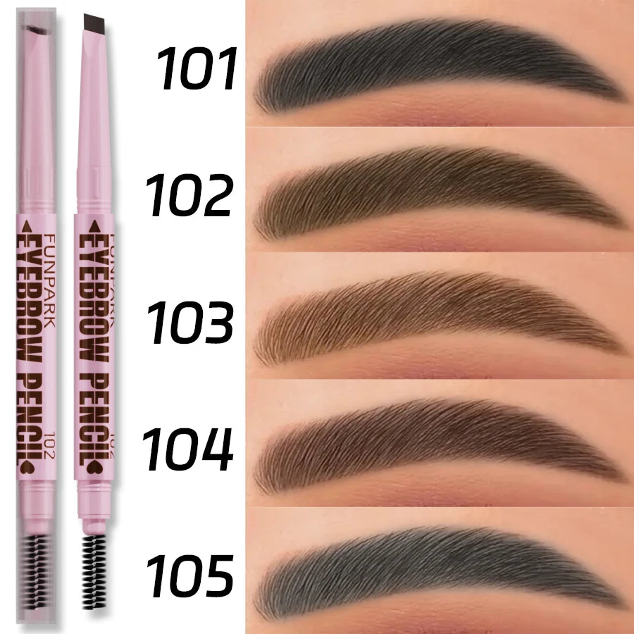2-in-1 Waterproof Eyebrow Pencil with Spoolie – 5 Shades