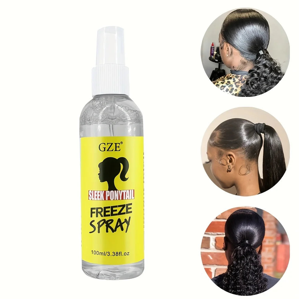 Sleek Ponytail Freeze Spray Strong Hold, Frizz Control & Shine