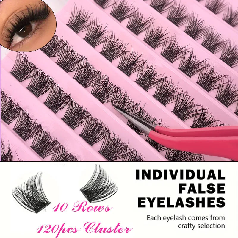 DIY Individual Cluster Lash Extension Kit – Wispy Mixed-Length Lashes