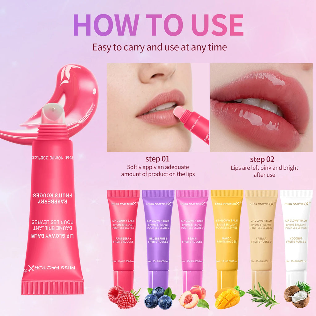 Fruit Glow Hydrating Lip Oil Set – 6 Pieces
