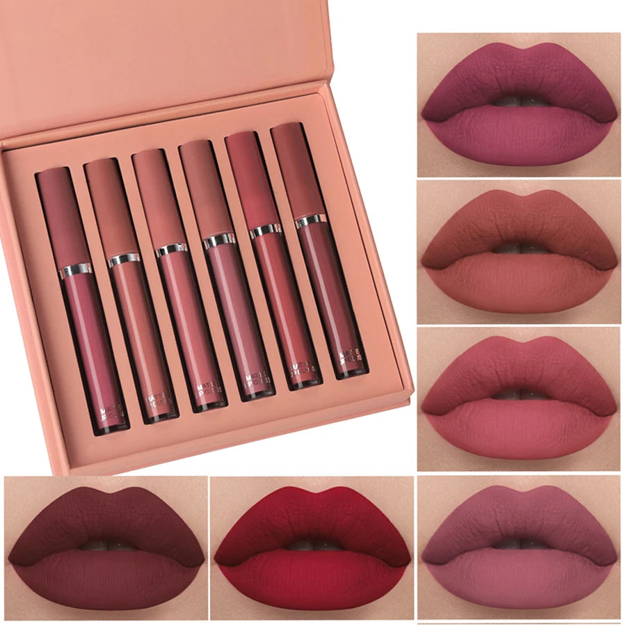 6-Piece Velvet Matte Lip Gloss Collection