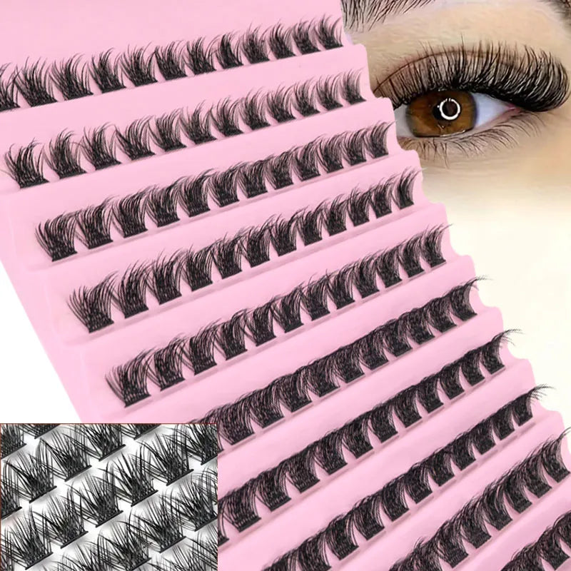 DIY Individual Cluster Lash Extension Kit – Wispy Mixed-Length Lashes